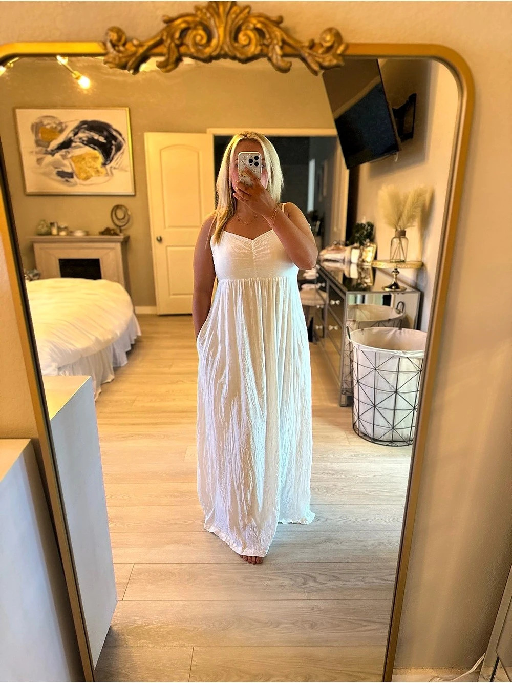 Soma WKND White Maxi Dress Size XL